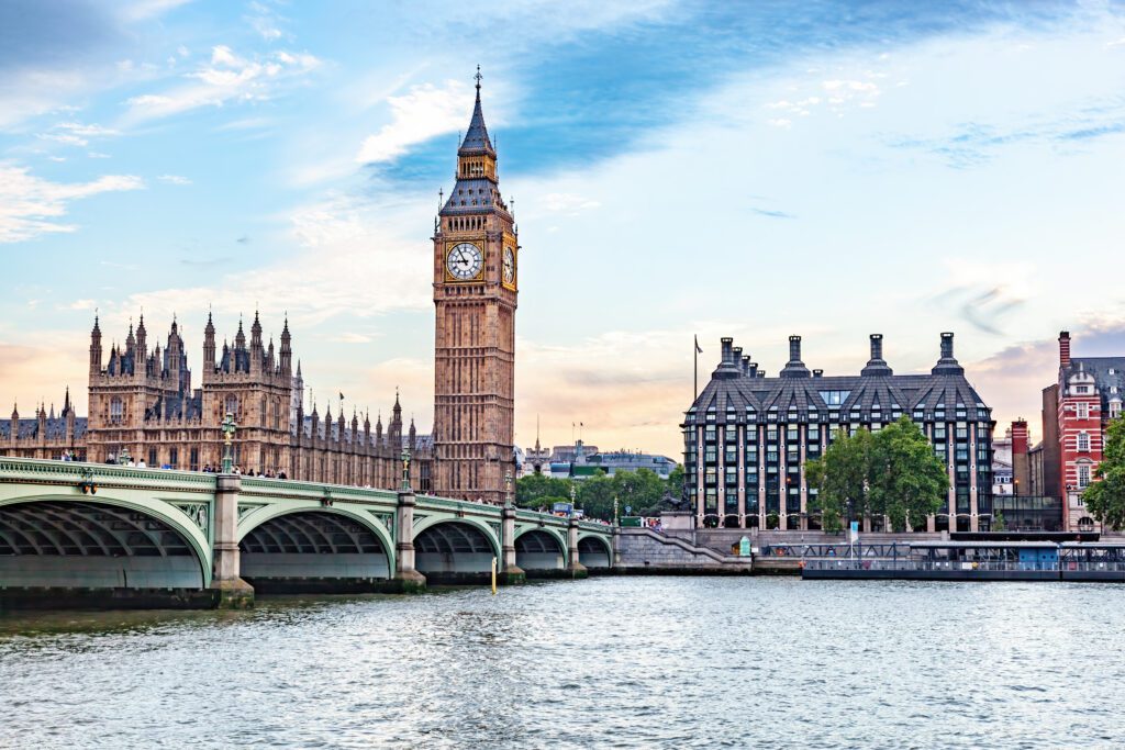 Westminster Bridge on River Thames